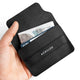 Black leather flap card holder