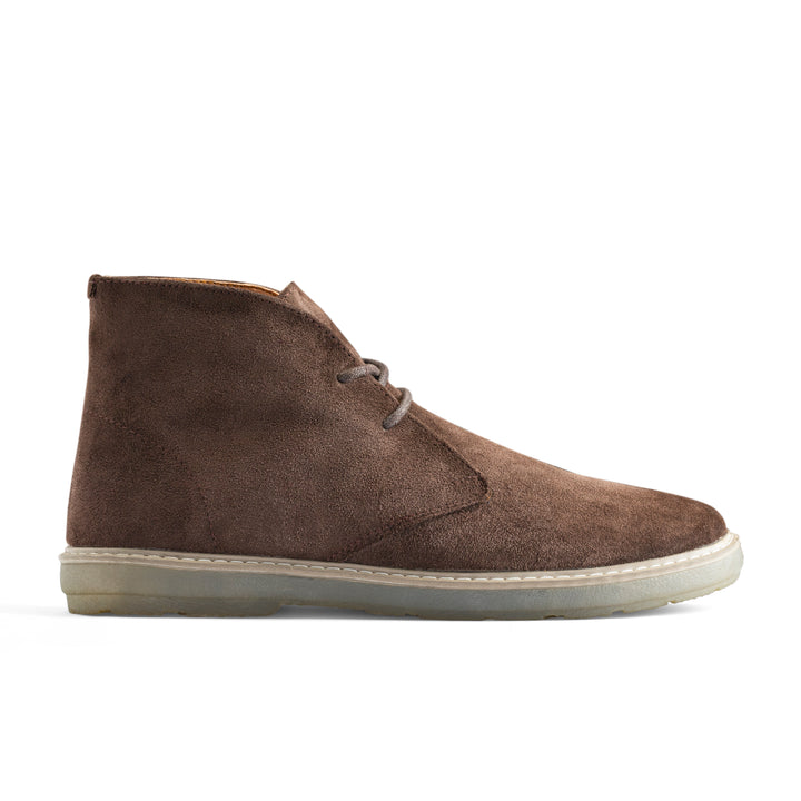 Achilles Split Suede Desert Boots Plain Toe For Men - Brown