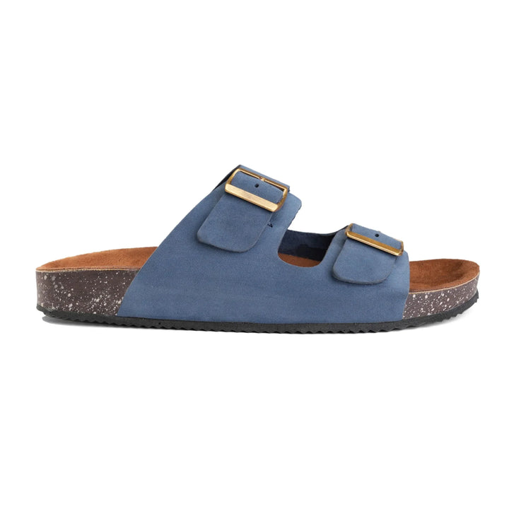 Arizona Soft Footbed Double Buckle Sandals Navy | Blue