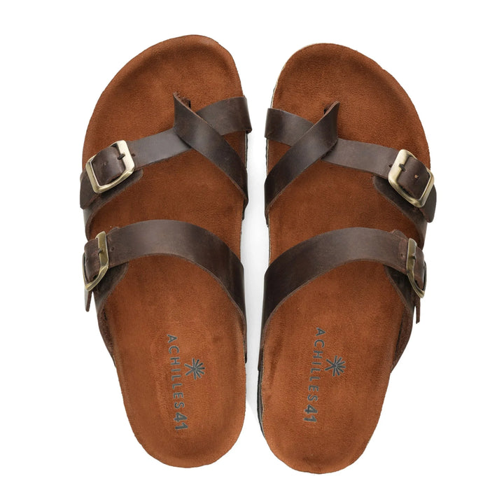 Mayari Soft Footbed Sandals -Brown Pull | Up